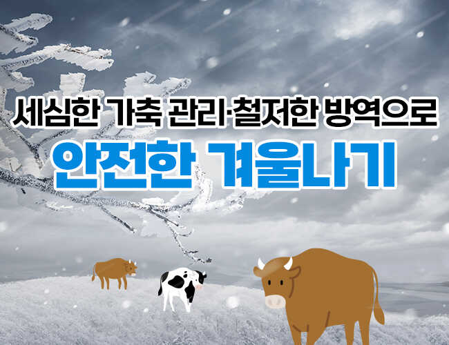 세심한 가축관리 철저한 방역으로 안전한 겨울나기